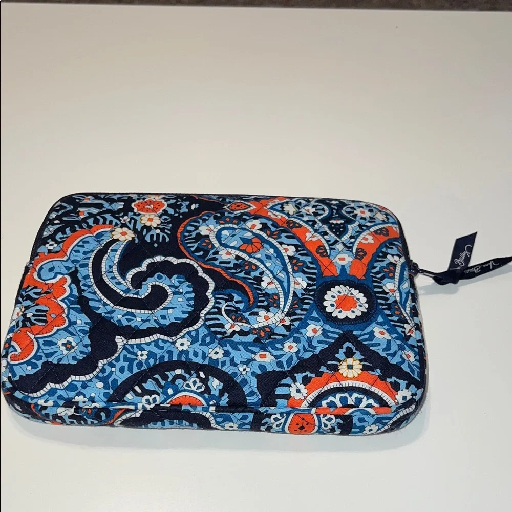 Vera Bradley Navy and Orange Paisley Tech Sleeve